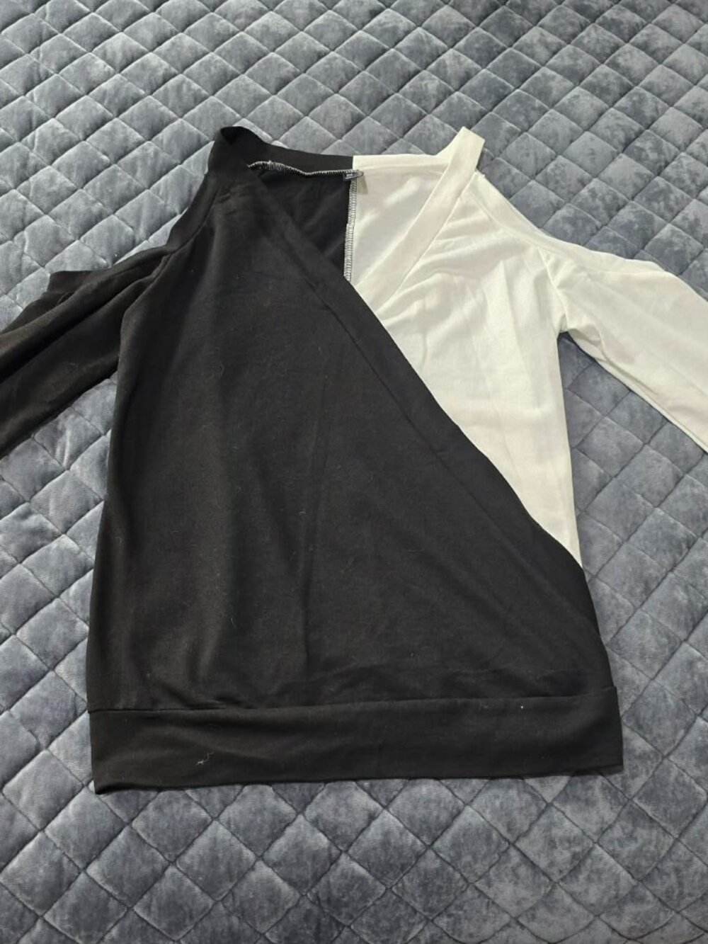 Dual colored long sleeved shirt